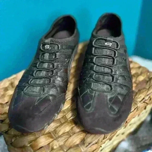 Y2K 🤩 Skechers BROWN Bungee Slip On Athletic Sneakers Sz 6.5 - Picture 3 of 8